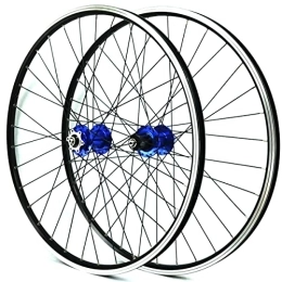 ZYHDDYJ Mountain Bike Wheel ZYHDDYJ Bicycle Wheelset 26 27.5 29 Inch MTB Mountain Bike Wheelset Quick Release Bicycle Wheel Set Aluminum Alloy Rim Disc Brakes 32 Holes For 7-12 Speed (Color : Blue, Size : 29INCH)