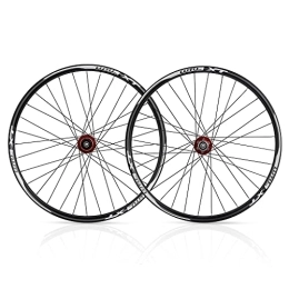 ZYHDDYJ Mountain Bike Wheel ZYHDDYJ Bicycle Wheelset 26”27.5”29”MTB Mountain Bike Wheelset Aluminum Alloy Rim Quick Release Disc Brake 32H 7 8 9 10 11 Speed Cassette (Color : Red, Size : 26INCH)