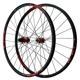 ZYHDDYJ Mountain Bike Wheel ZYHDDYJ Bicycle Wheelset 26 27.5 29inch Mountain Bike Wheelset Aluminum Alloy Rim 24H Disc Brake MTB Wheelset Support 12 Speed XD Flywheel Quick Release (Color : Red, Size : 29INCH)