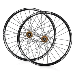ZYHDDYJ Mountain Bike Wheel ZYHDDYJ Bicycle Wheelset 26 27.5 29inch MTB Mountain Bike Wheelset Rims Hub Disc Brake Cassette Quick Release For 7-11 Speed Aluminum Alloy Hub (Color : Gold, Size : 29INCH)