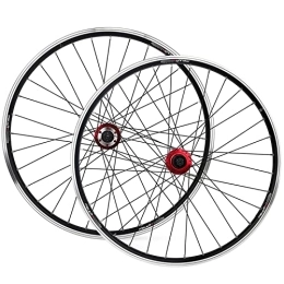 ZYHDDYJ Mountain Bike Wheel ZYHDDYJ Bicycle Wheelset 26 Inch Bike Wheels Mountain 32 Spokes Aluminum Alloy Schrader Valve 7-9 Speed Flywheel Disc Brake