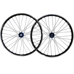 ZYHDDYJ Mountain Bike Wheel ZYHDDYJ Bicycle Wheelset 26 Inch Mountain Bike Wheelset Bicycle Wheel 2 Palin Quick Release 32 Hole Disc Brake / V Brake Hub Double Wall MTB Rim 8, 9, 10 Speed (Color : Blue Hub)