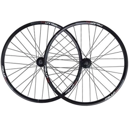 ZYHDDYJ Mountain Bike Wheel ZYHDDYJ Bicycle Wheelset 26 Inch Mountain Bike Wheelset MTB Bicycle Wheel Disc Brake Quick Release Double Layer Aluminum Alloy Rim For 7 8 9 10 Speed (Color : Black)