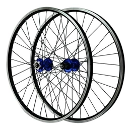 ZYHDDYJ Mountain Bike Wheel ZYHDDYJ Bicycle Wheelset 26 Inch MTB Bike Wheelset Mountain Bicycle Wheelset Double Wall Aluminum Alloy Rim Disc Brake 32H Quick Release (Color : Blue)