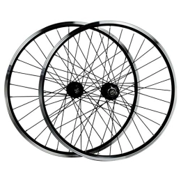 ZYHDDYJ Mountain Bike Wheel ZYHDDYJ Bicycle Wheelset 26in Cycling Wheels, Front 2 Rear 4 Bearing Disc Brake V Brake 7-11 Speed Flywheel Mountain Bike Wheels (Color : Black)