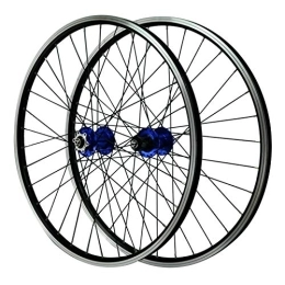 ZYHDDYJ Mountain Bike Wheel ZYHDDYJ Bicycle Wheelset 26in Cycling Wheels, Front 2 Rear 4 Bearing Disc Brake V Brake 7-11 Speed Flywheel Mountain Bike Wheels (Color : Blue)