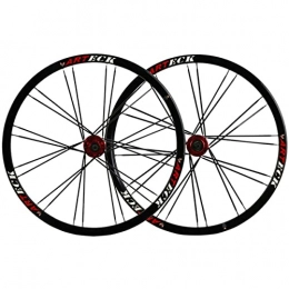 ZYHDDYJ Mountain Bike Wheel ZYHDDYJ Bicycle Wheelset 26inch Bicycle Wheelset Mountain Bike Wheelset Aluminum Alloy Disc Brake Flat Spokes Fits 7 8 9 10 Speed 24 Holes Quick Release (Color : D)