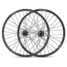 ZYHDDYJ Mountain Bike Wheel ZYHDDYJ Bicycle Wheelset 26inch MTB Wheelset Mountain Bike Aluminum Alloy Wheel 26" Disc Brake Quick Release 32 Holes For 7 8 9 10 Speed (Color : Black)