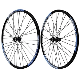 ZYHDDYJ Mountain Bike Wheel ZYHDDYJ Bicycle Wheelset 27.5 Inch Mountain Bike Wheel Set Bicycle Wheelset Center Locking Disc Brake Quick Release Hub Cycling Double Wall MTB Rim 7, 8, 9speed (Color : Blue)