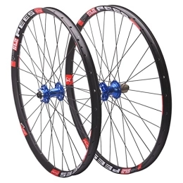 ZYHDDYJ Mountain Bike Wheel ZYHDDYJ Bicycle Wheelset Bike 27.5 / 29er Aluminum Alloy Rim Mountain Bike Wheelset MTB Bicycle Clincher Wheels 32H For 8 9 10 11 Speed (Color : Blue, Size : 27 INCH)