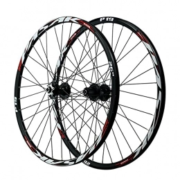 ZYHDDYJ Mountain Bike Wheel ZYHDDYJ Bicycle Wheelset Bike Wheelset 26 / 27.5 / 29 Inch Aluminum Alloy Rim 32 Holes Mountain Cycling Wheels Quick Release Disc Brake Fit 7 / 8 / 9 / 10 / 11 / 12 Speed Cassette (Color : Red, Size : 27.5inch)