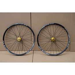 ZYHDDYJ Mountain Bike Wheel ZYHDDYJ Bicycle Wheelset Bike Wheelset 26 / 27.5 / 29 Inch Mountain Cycling Wheels 32 Holes Quick Release Disc Brake Compatible With 8 / 9 / 10 / 11 Speed Cassette (Color : Gold, Size : 29inch)