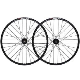 ZYHDDYJ Mountain Bike Wheel ZYHDDYJ Bicycle Wheelset Bike Wheelset 26-inch Cycling Wheels 32-hole Bicycle Disc Brake Quick Release Hub Double-layer Alloy MTB Rim 6-nail 7, 8, 9 Speed (Color : Black)