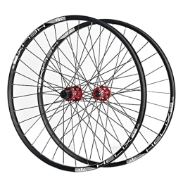 ZYHDDYJ Mountain Bike Wheel ZYHDDYJ Bicycle Wheelset Mountain Bike Wheelset 26 27.5 29 Inch Aluminum Alloy Rim 32H Disc Brake MTB Wheelset Quick Release Front Rear Wheels 120 Sounds (Color : Red, Size : 26 INCH)