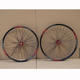 ZYHDDYJ Mountain Bike Wheel ZYHDDYJ Bicycle Wheelset Mountain Bike Wheelset 26" / 27.5" / 29" Quick Release Disc Brake Aluminum Alloy Rim 32 Holes Bicycle Wheels Suitable 8-9-10-11 Speed Cassette (Color : Red, Size : 29inch)