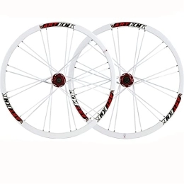 ZYHDDYJ Mountain Bike Wheel ZYHDDYJ Bicycle Wheelset Mountain Bike Wheelset 26 Aluminum Alloy Rim 24 Holes Disc Brake Fit 7-10 Speed Flat-spoke MTB Bicycle Wheels Quick Release (Color : E)