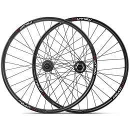 ZYHDDYJ Mountain Bike Wheel ZYHDDYJ Bicycle Wheelset Mountain Bike Wheelset 26", Disc Brake Bike Wheels For 7 8 9 10 Speed Cassette, 32H Bicycle Wheels Quick Release MTB Wheelset Cycling Rim (Color : Black)