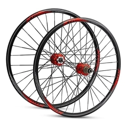 ZYHDDYJ Mountain Bike Wheel ZYHDDYJ Bicycle Wheelset Mountain Bike Wheelset 26 Inch Aluminum Alloy MTB Bicycle Wheelset Red Disc Brake 120 Sounds For 7 8 9 10 11 Speed Quick Release