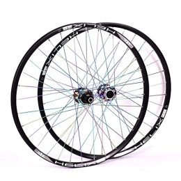 ZYHDDYJ Mountain Bike Wheel ZYHDDYJ Bicycle Wheelset MTB Bicycle Wheelset 26 27.5 29 Inch Disc Brake Colorful Hubs Spokes Aluminum Alloy 144 Sounds Quick Release Support 8 9 10 11 Speed (Size : 26 INCH)