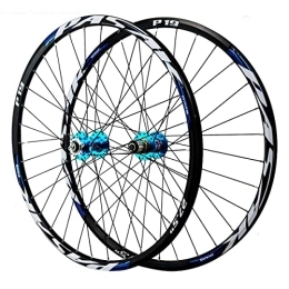 ZYHDDYJ Mountain Bike Wheel ZYHDDYJ Bicycle Wheelset MTB Bike Wheelset 26" 27.5inch 29er Mountain Bike Wheel Set 11 12 Speed Wheel Hubs Disc Brake Quick Release Aluminum Alloy 32H (Color : Blue, Size : 26 INCH)