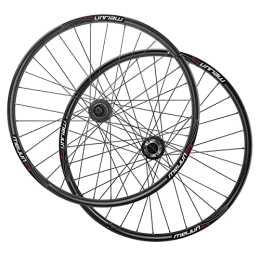 ZYHDDYJ Mountain Bike Wheel ZYHDDYJ Bicycle Wheelset MTB Bike Wheelset Mountain Bicycle Wheel Set 26inch Aluminum Alloy Disc Brake For 7 8 9 10 Speed Cassette 32H Ball Bearing (Color : Black)