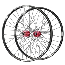 ZYHDDYJ Mountain Bike Wheel ZYHDDYJ Bicycle Wheelset MTB Mountain Bicycle Wheelset 26" 27.5inch 29er Aluminum Alloy Rim 32H Disc Brake Quick Release Front Rear Wheels Fit 8-11 Speed Cassette (Color : Red, Size : 27.5INCH)