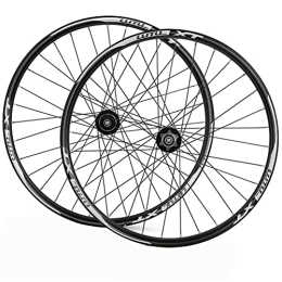 ZYHDDYJ Mountain Bike Wheel ZYHDDYJ Bicycle Wheelset MTB Wheelset 26 / 27.5 / 29 Inch Aluminum Alloy Rim 32H Disc Brake Mountain Cycling Wheels Quick Release Compatible With 7 / 8 / 9 / 10 / 11 Speed Cassette (Color : Black, Size : 26inch)