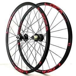 ZYHDDYJ Mountain Bike Wheel ZYHDDYJ Bicycle Wheelset MTB Wheelset 26 27.5 29 Inch Mountain Bike Wheel Set Disc Brake Quick Release Bicycle Wheel Flat Spokes 24 Holes (Color : Red, Size : 29INCH)