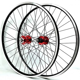 ZYHDDYJ Mountain Bike Wheel ZYHDDYJ Bicycle Wheelset MTB Wheelset 26 / 27.5 / 29 Inch Quick Release Mountain Cycling Wheels Disc / V Brake 32 Holes Fit For 7-12 Speed Cassette Freewheels (Color : Red, Size : 29inch)