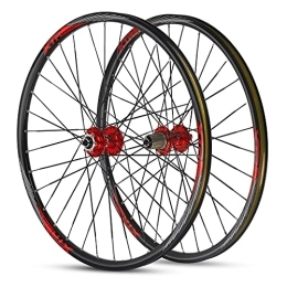 ZYHDDYJ Mountain Bike Wheel ZYHDDYJ Bicycle Wheelset MTB Wheelset 26 / 27.5 / 29inch Mountain Bike Wheelsets Rim Sealed Bearing 7-11 Speed Cassette Hub Disc Brake Red (Size : 26INCH)