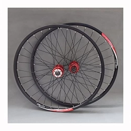 ZYHDDYJ Mountain Bike Wheel ZYHDDYJ Bicycle Wheelset Wheelset Bike Mtb 26 / 27.5 Inch Mountain Cycling Wheels 32 Holes Cassette Loose Bead Disc Brake Compatible With 8 / 9 / 10 Speed Quick Release (Color : Red, Size : 26inch)