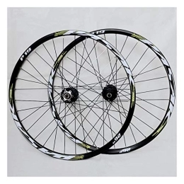 Zyy Mountain Bike Wheel Zyy 26'' 27.5" 29" Disc Brake mountain bicycle wheels Alloy Rim Cassette Hub Sealed Bearing QR MTB Bike Wheelset 32Holes 7-11 Speed (Color : Black, Size : 27.5inch)