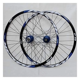 Zyy Mountain Bike Wheel Zyy 26'' 27.5" 29" Disc Brake mountain bicycle wheels Alloy Rim Cassette Hub Sealed Bearing QR MTB Bike Wheelset 32Holes 7-11 Speed (Color : Blue, Size : 27.5inch)