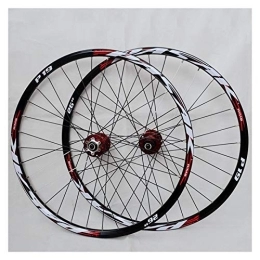 Zyy Mountain Bike Wheel Zyy 26 / 27.5 / 29inch Mtb Wheel Front Rear Wheel Set Double Wall Disc Brake 7 / 8 / 9 / 10 / 11 Speed Quick Release Hollow Hub 32H (Color : A, Size : 26in)