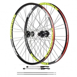 Zyy Mountain Bike Wheel Zyy 26 27.5 Inch Mountain Bike Bicycle Wheelset, Double Wall Aluminum Alloy MTB Cycling 28 Hole Disc Brake Hybrid 8 9 10 Speed Brackets Hubs (Size : 26inch)