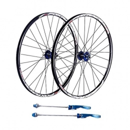 Zyy Mountain Bike Wheel Zyy 26 Inch Bike Wheelset, Double Wall Aluminum Alloy 24 Hole Disc Brake Hybrid / Mountain Bike Disc 8 9 10 Speed Brackets Hubs (Color : Blue, Size : 27.5inch)