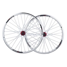 Zyy Mountain Bike Wheel Zyy 26" Wheel Mountain Bike BLACK / WHITE DISC BRAKE Wheels, Alloy Sealed Bearings Hubs 7, 8, 9, 10 SPEED Brackets Hubs (Color : White, Size : 26inch)