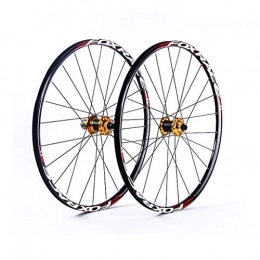 Zyy Mountain Bike Wheel Zyy 27.5" Mountain Bike Wheelset, Double Wall MTB Rim Quick Release V-Brake Hybrid / Hole Disc 7 8 9 10 Speed Brackets Hubs (Color : D, Size : 26inch)