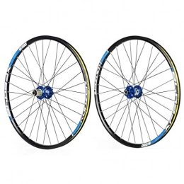 Zyy Mountain Bike Wheel Zyy 700c Wheel Mountain Bike, Trekking Bike Disc Brake And Brake Wheels, 7, 8, 9, 10 SPEED CASSETTE TYPE, Double Wall V Section Rims Brackets Hubs (Color : Blue, Size : 29inch)