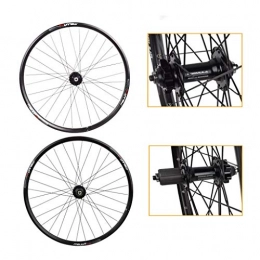 Zyy Mountain Bike Wheel Zyy Mountain Bicycle Wheelset, 26 Inch Double Wall MTB Rim Quick Release Disc Brake Hybrid / Bike 32 Hole Disc 7 8 9 10 Speed Brackets Hubs (Color : Black, Size : 26 inch)