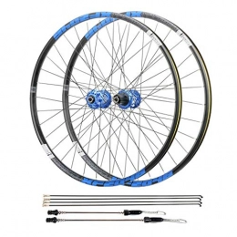 Zyy Mountain Bike Wheel Zyy Mountain Bike Wheelset 26 / 27.5 / 29 Inch, Double Wall Aluminum Alloy Quick Release Disc Brake MTB Bicycle Wheels 32 Hole 8 9 10 11 Speed Brackets Hubs (Color : Blue, Size : 27.5inch)