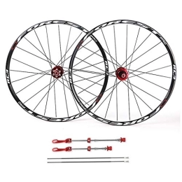 Zyy Mountain Bike Wheel Zyy Mountain Bike Wheelset 26, Double Wall 27.5 Inch MTB Wheels Sealed Bearings 7 Palin Disc Brake 24 Hole 8 9 10 Speed Brackets Hubs (Color : Black, Size : 27.5inch)