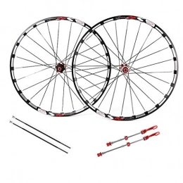 Zyy Mountain Bike Wheel Zyy Mountain Bike Wheelset, 26 Inch Double Wall MTB Bicycle Hybrid Disc Brake Quick Release Sealed Bearing 32 Hole 7 8 9 10 Speed Brackets Hubs (Color : A, Size : 26inch)