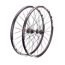 Zyy Mountain Bike Wheel Zyy Mountain Bike Wheelsets 26 / 27.5 / 29", Thru Axle, Alloy Disc Brake Straight Pull Front 2 Rear 4 Bearing Hubs, Spokes Bike Wheel fit 8 / 9 / 10 / 11 Speed Cassette (Color : Six holes, Size : 27.5in)