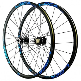 Zyy Mountain Bike Wheel Zyy Mountain wheel set rim 26 / 27.5 / 29 inch 4 sealed bearing disc brake 120 ring cassette flying Double-layer aluminum alloy rim Circle height 21MM 7 / 8 / 9 / 10 / 11 / 12 speed (Color : Blue, Size : 26in)