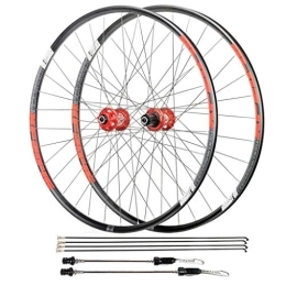 Zyy Mountain Bike Wheel Zyy MTB Bike Wheelset 26 / 27.5 Inch, Double Wall Aluminum Alloy Quick Release Disc Brake Bicycle Wheels 32 Hole 8 9 10 11 Speed Brackets Hubs (Color : Red, Size : 29inch)