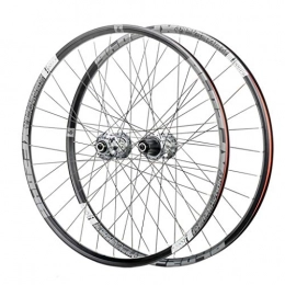 Zyy Mountain Bike Wheel Zyy MTB Bike Wheelset, Double Wall Cycling Wheels Quick Release Sealed Bearings Hub 26 Inch 32 Hole Disc Brake 8 9 10 Speed Brackets Hubs (Color : Gray, Size : 26inch)