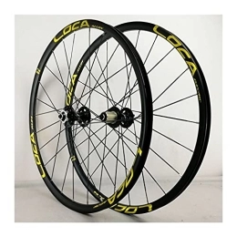 Zyy Mountain Bike Wheel Zyy MTB Wheelset 26 / 27.5 / 29" Aluminum Alloy Rim Disc Brake 24H Quick Release fit 8 9 10 11 12 Speed Cassette Bicycle Wheelset (Color : Yellow, Size : 29in)