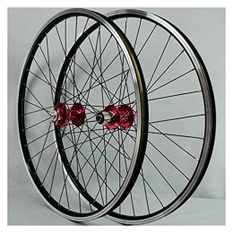 Zyy Mountain Bike Wheel Zyy MTB Wheelset 26" 27.5" 29" Bicycle Bike Wheel Set Aluminum Alloy Quick Release 32H Disc / V Brake for 7 / 8 / 9 / 10 / 11 / 12 Speed (Color : Red, Size : 27.5in)