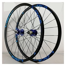 Zyy Mountain Bike Wheel Zyy MTB Wheelset 26" 27.5" 29" Quick Release Disc Brake Flat Spokes Bike Wheel Aluminum Alloy fit 8 9 10 11 12 Speed Cassette Bicycle Wheelset (Color : Blue-1, Size : 26in)